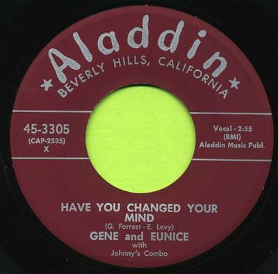 7-Zoll-Schallplatte GENE & EUNICE, JOHNNY'S COMBO - Have You Changed Your Mind / I Gott 453305 Aladdin 1955 US Soul/Funk Gebraucht