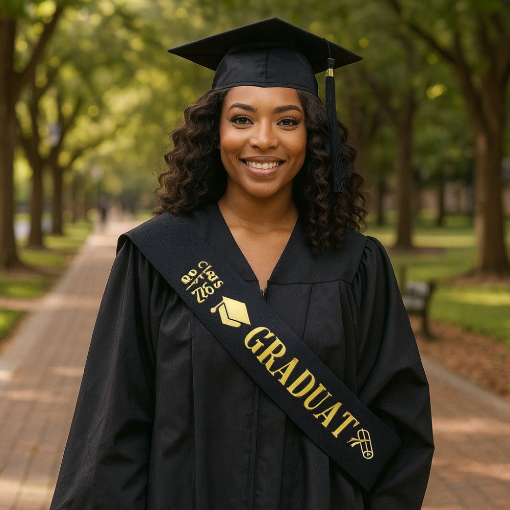 Class of 2026 Graduation Sash Belts Glitter Bachelor Sash Etiquette Belt Academic Commencement