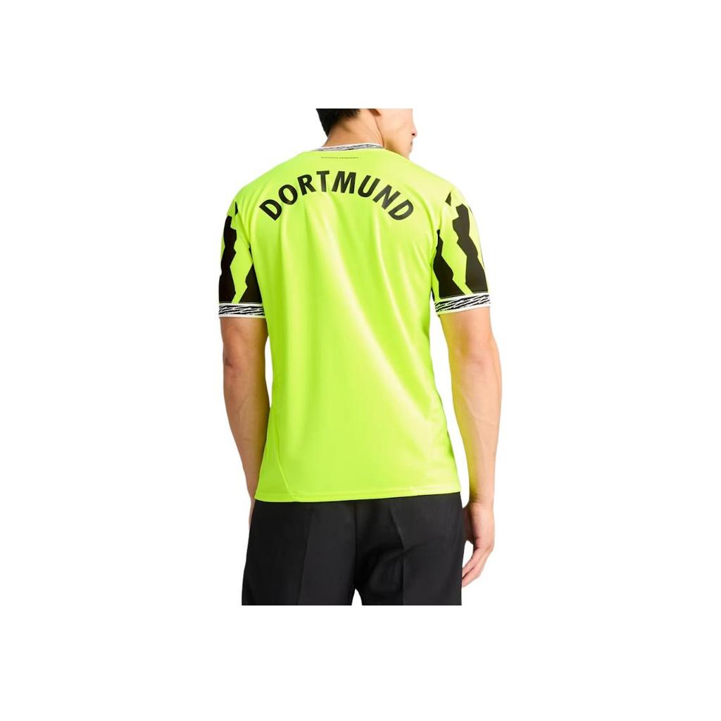 Puma Borussia Dortmund Bvb SS25 Semplice Felpa Comoda Manica Corta Maglia da Calcio Uomo Top Giallo Nero 775350-04