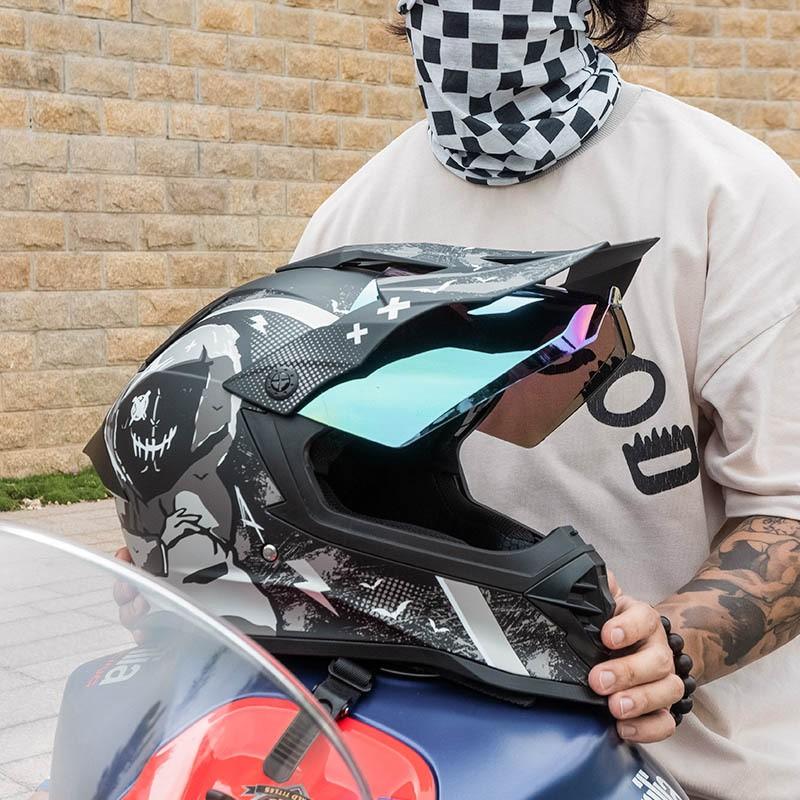 Full Face Motorcycle Helmet With Dual Visors Off-Road Rally Highway Riding Unisex All-Season ABS S M L XL