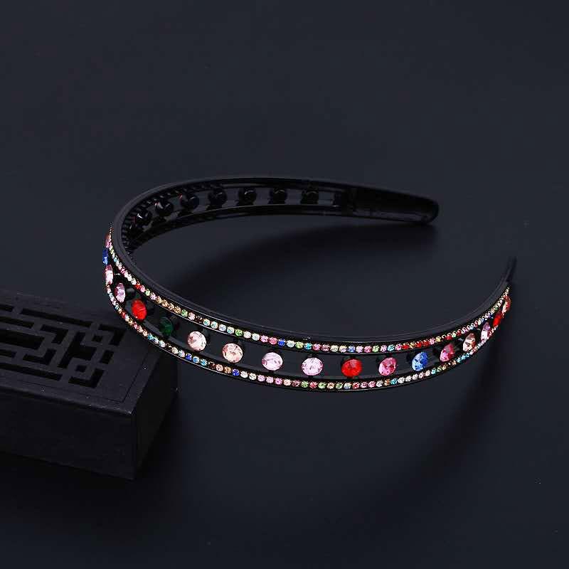 Simple Headband Rhinestone Hair Hoop Bands Flower Crystal Non-slip Bezel Hairbands Women Jewelry Girls Hair Accessories Headwear