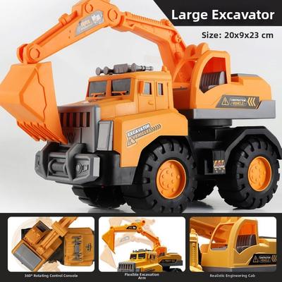 Plastic Engineering Transport Vehicle Toys Drop Resistant 4 Styles Tractor Excavator Bulldozer Children Collection Gifts