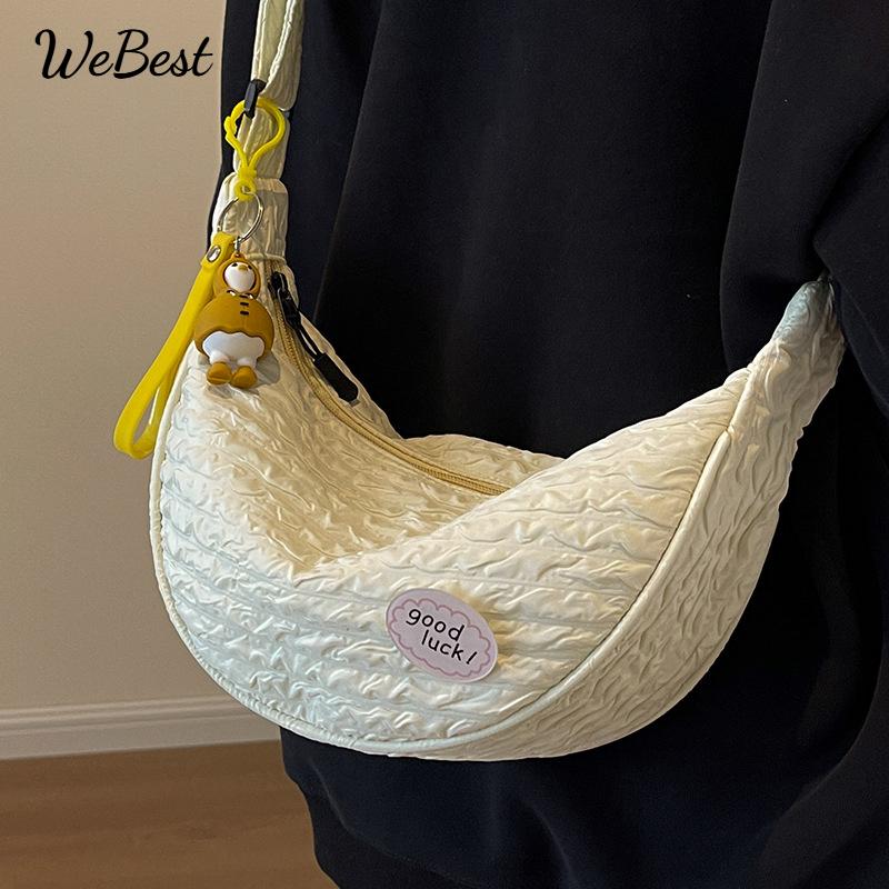 

Cute Canvas Shoulder Dumpling Bag