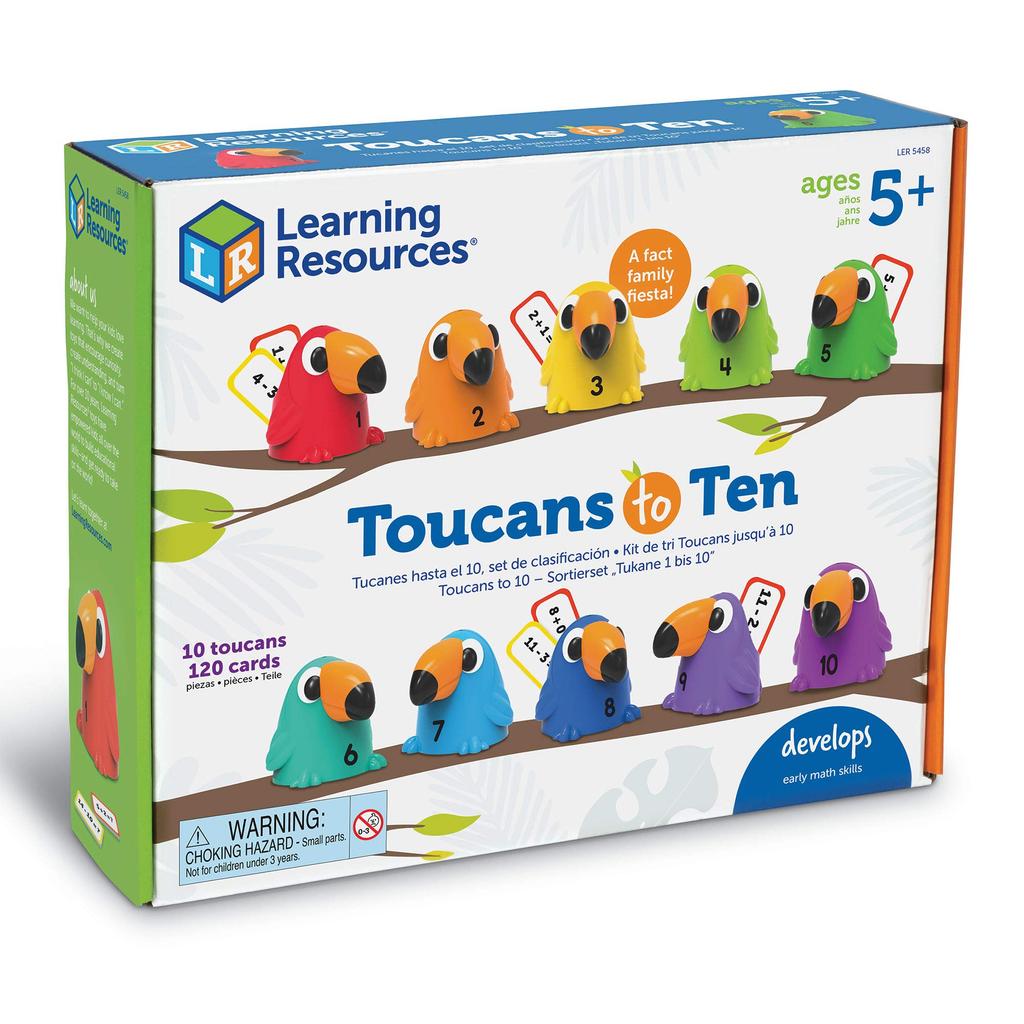 Learning Resources Math Game Toucans To Ten Calculation Cards LER5458 Authentic