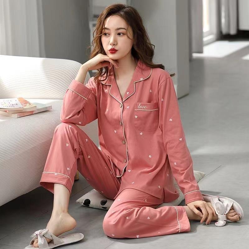Women's  Pajamas - Long-Sleeve, Lightweight Home Suit for Spring and Autumn