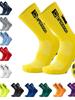 TEMU Terry Bodem Anti-Slip Halflange Voetbalsokken - Zweetabsorberend, Geurwerend, Siliconen Grip Katoenen Sportsokken