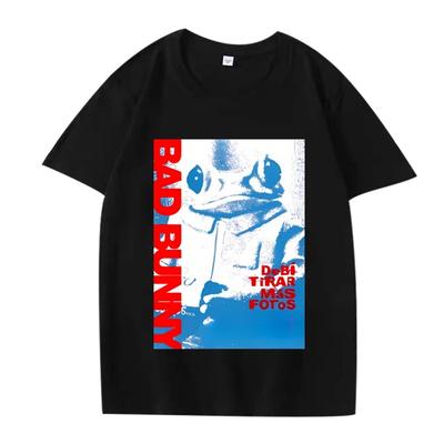 Bad Bunny klassisches T-Shirt 2025 Herren Damen Oversized 100% Baumwolle Streetwear Kurzarm Sommer Mode Druck Grafiken Unisex Oberteile