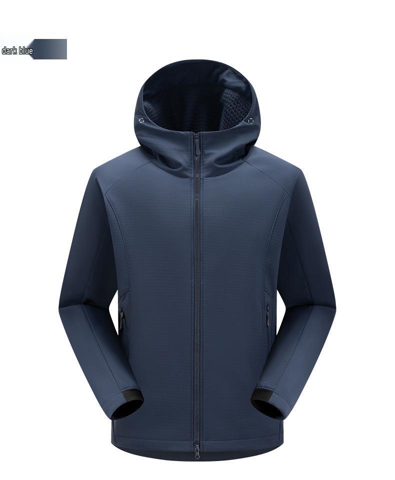 Women's & Men's Lightweight Breathable Windproof Soft Shell Hooded Jacket for Spring/Autumn Hiking & Mountaineering