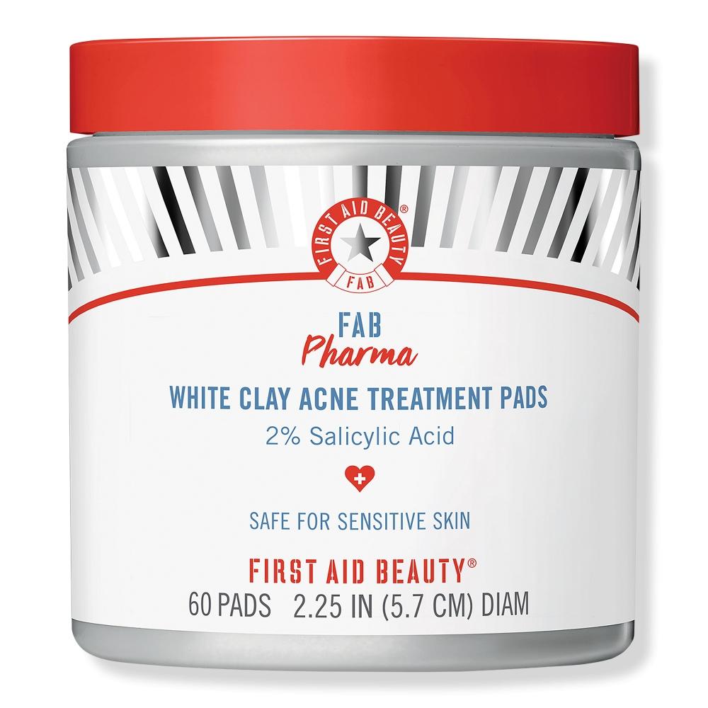 

Подушечки для лечения прыщей First Aid Beauty FAB Pharma с белой глиной, 2 салициловой кислоты, 60 карат