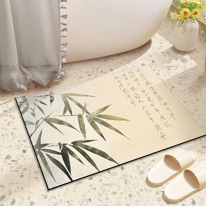

Door Entry Carpet Entry Non-slip Mat Bedroom Antique Door Mat Bathroom Absorbent Mat Toilet Soiled Foot Mat 40 * 60CM Diatom Mud