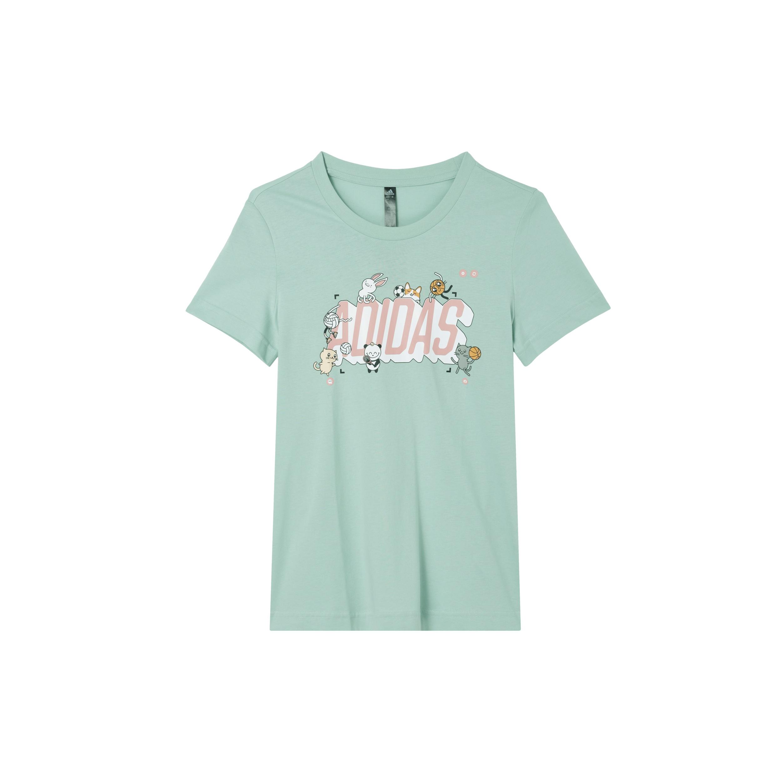 (WMNS) adidas V-Neck Illu T-Shirt Asia Sizing  Green  Women s GD5770 M