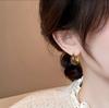 Medela Style Brown Oil Dripping Small Circle Ring Loose Temperament Commuter Earrings Yiwu Jewelry Factory