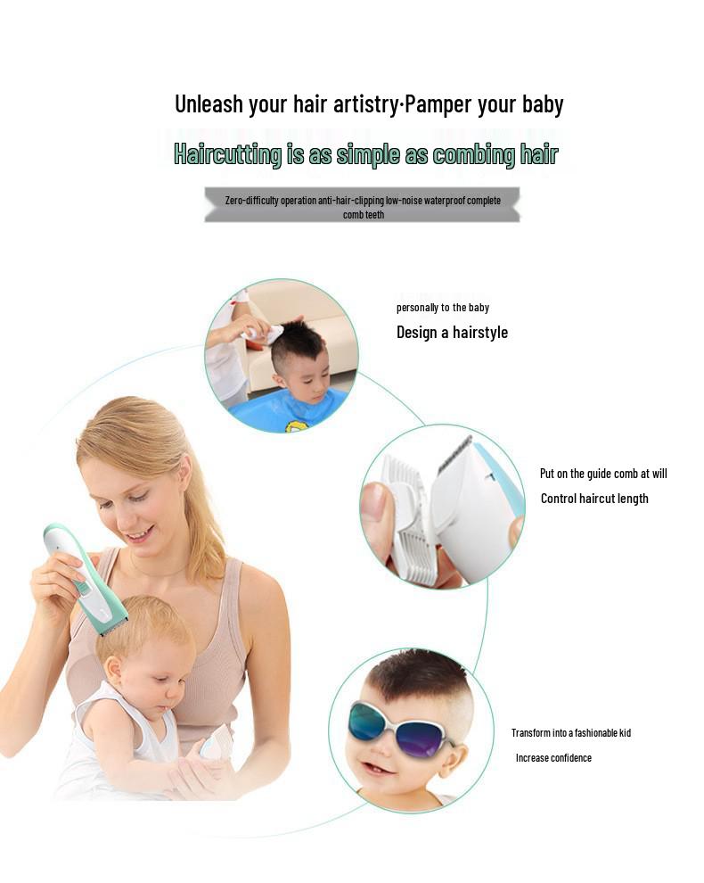 Quiet Electric Baby Hair Trimmer for Newborns and Infants