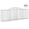 VidaXL Arched Gabion Baskets 11 Pcs 300x50x100/120 Cm Galvanized Iron, Gabion, Gabion Cage, Gabion Wall Basket, Wall 3146710