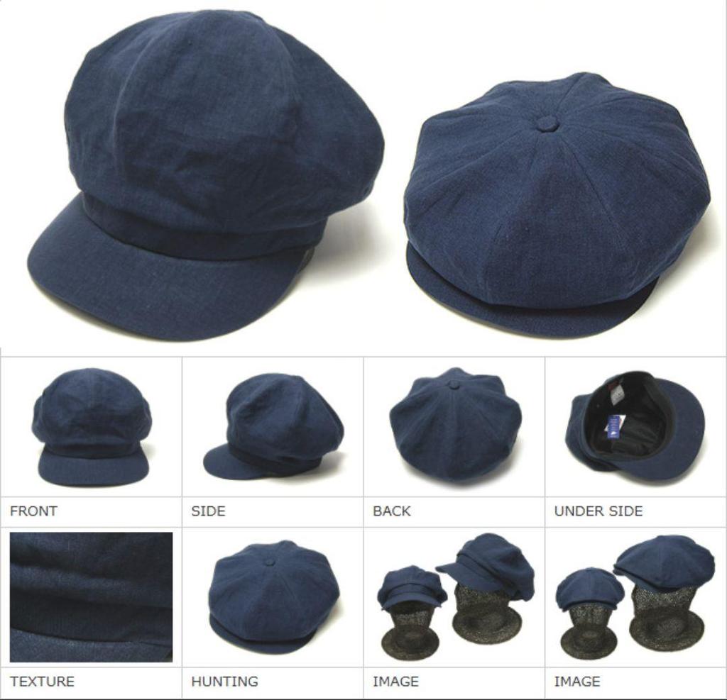 [GEBRAUCHT] Kawabuchi Hutladen Übergröße Leinen Schiebermütze 63cm