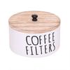 Lid Multipurpose Filter Box Sufficient Capacity For Various Filter Sizes Wooden Container Dispenser