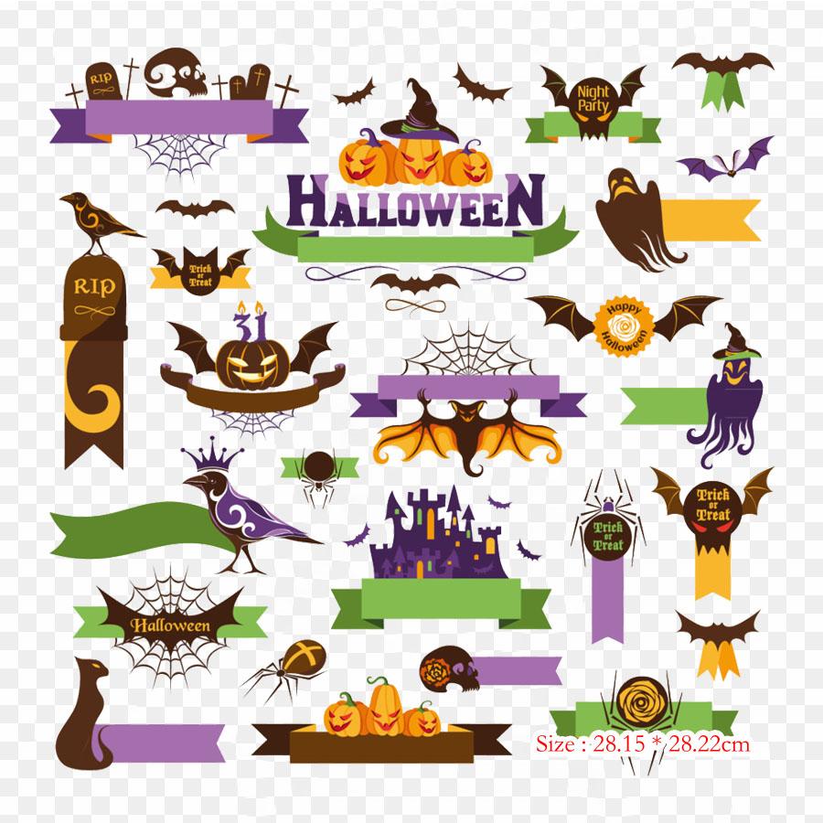 Halloween Cemetery Halloween Jack O' Lantern Iron on Heat Transfer Printing Vinyl Patches Sticker for Clothes DIY Appliques Washable Patches