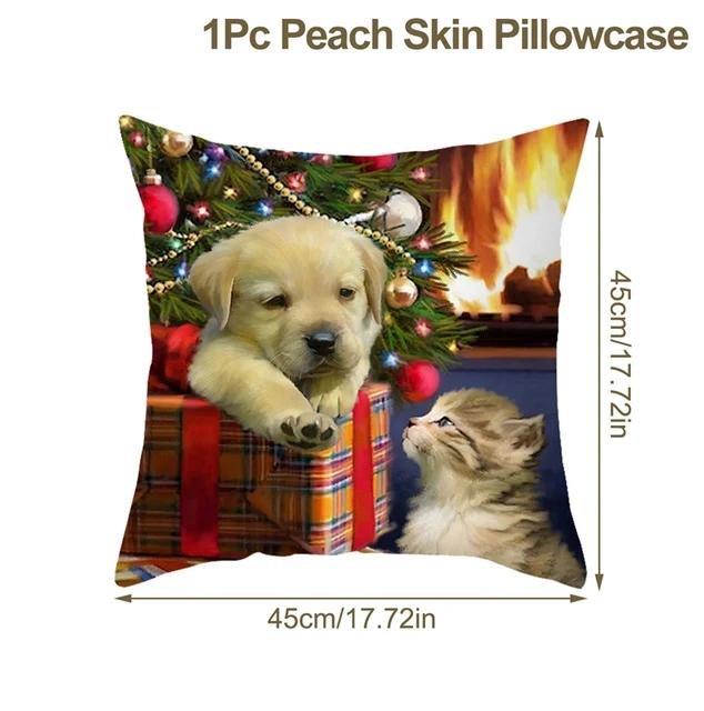 Christmas Santa Cushion Cover Decorative Pillow Cover Throw Pillow Case Home Decor Christmas Decor For Home Sofa Pillowcase