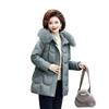 Mom Winter Down Jacket New Real Fur Collar Winter Middle and Old Women's Clothing Thickened Warm White Duck Down Jacket