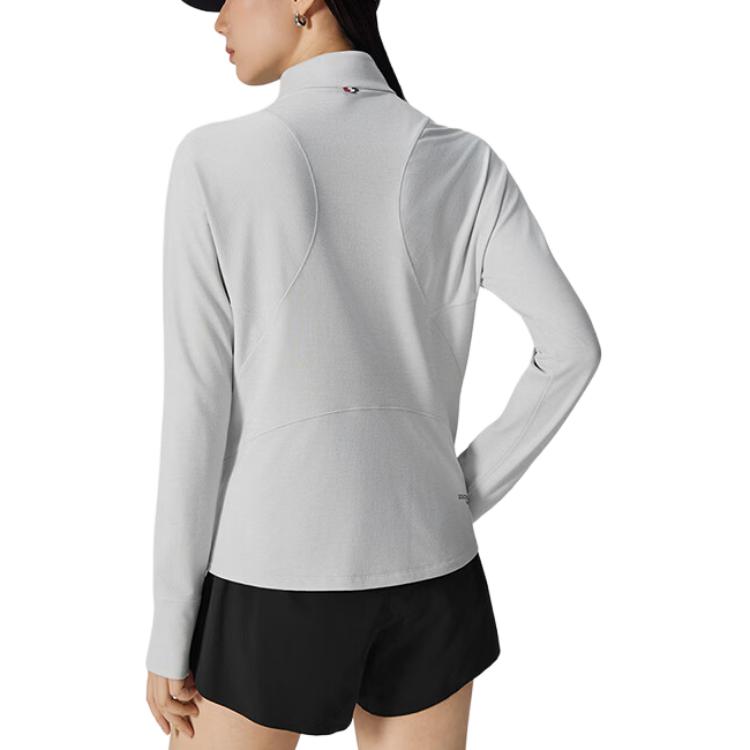 Saucony Mock Neck Pullover Comfortable Long Sleeve Knit Top Women tops SA1269LT21T-GR213