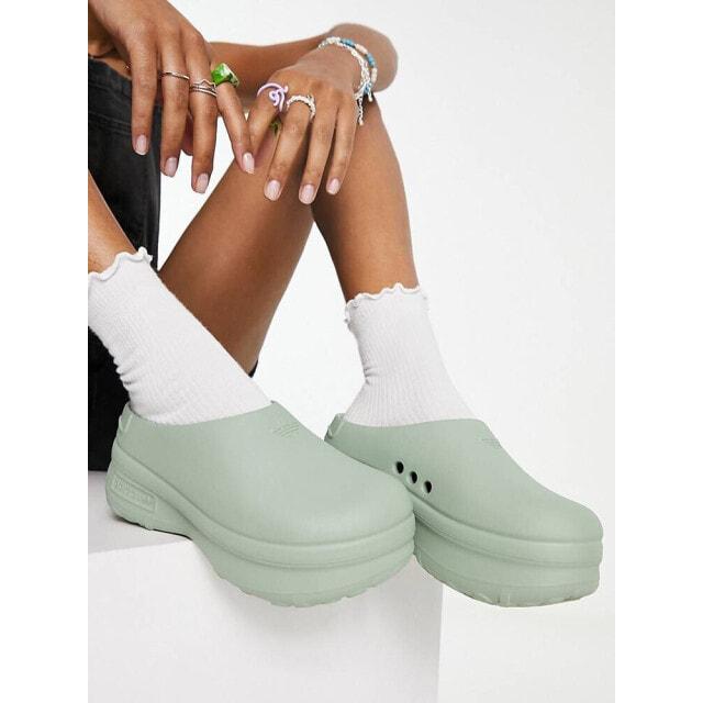 

Шалфейно-зеленые мюли adidas Originals Stan