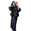  spring and autumn new European and American Amazon cross-border stand-up collar zipper jacket top fishtail skirt set
