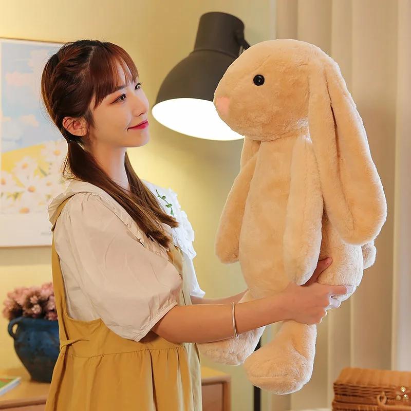1-4PCS Plush Bunny Doll Children's Sleepy Soothing Doll Rabbit Dolls Shy Pink Rabbit Doll Children Gift Bedroom Plush Ornament