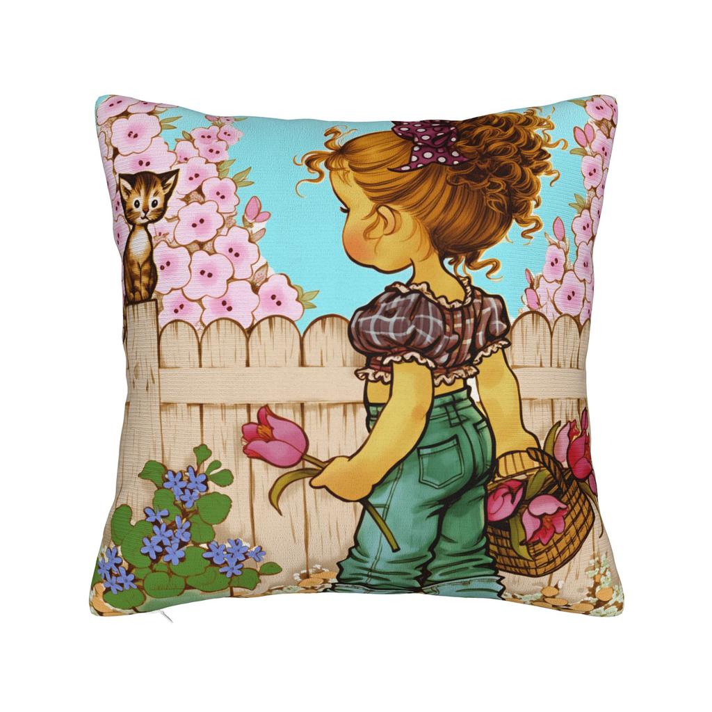 Art Sarah Kay Swing Girl Pillow Cover Comfy Cushion Cover Funny Pillow Case For Office Car Home Decor