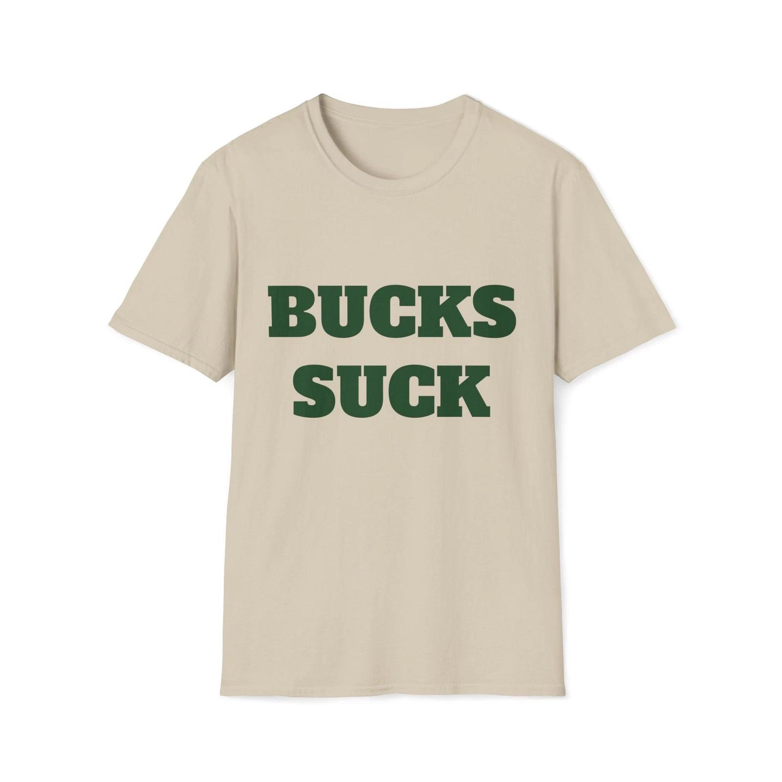 Bucks Suck T-Shirt - NBA Basketball Statement Shirt 4XL