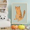 Kawaii Goose Leopard Bear Cherry Butterfly Wall Art Canvas Painting Nordic Posters And Prints Wall Pictures Baby Kids Room Decor