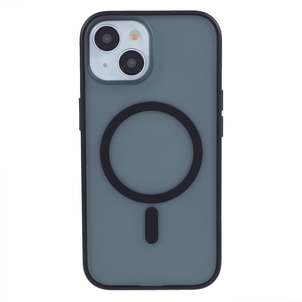 For iPhone 15 Plus Matte Phone Case Compatible with MagSafe PC+TPU Back Cover