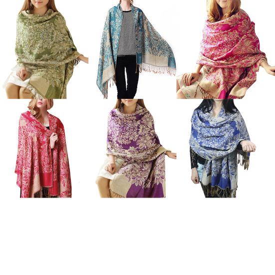 Scarf Tassels Style Vintage Smooth Cotton Shawl Scarf for Autumn