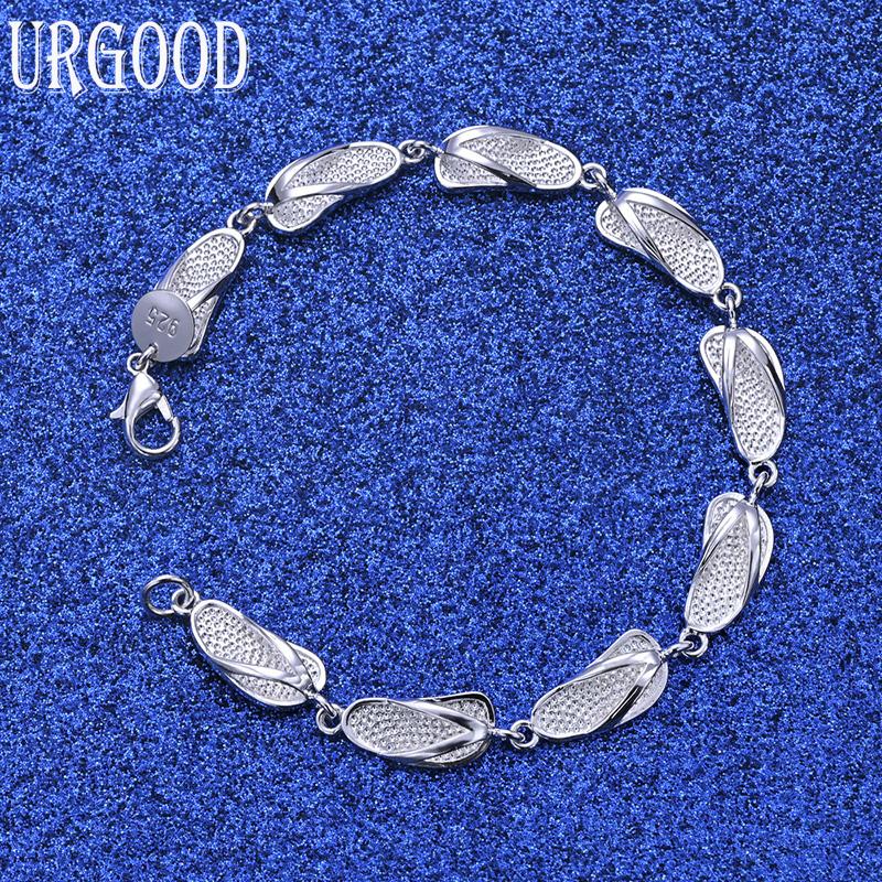 925 Sterling Silver Fashion Gift Shoe-Shaped Bracelet Jewelry