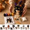 DIY Animal Hood Hat Halloween Crochet Kit, Skull Spider Bat Holiday Craft Project Spooky Pumpkin Earflap Kit for Adults Teens, Autumn Winter Creative