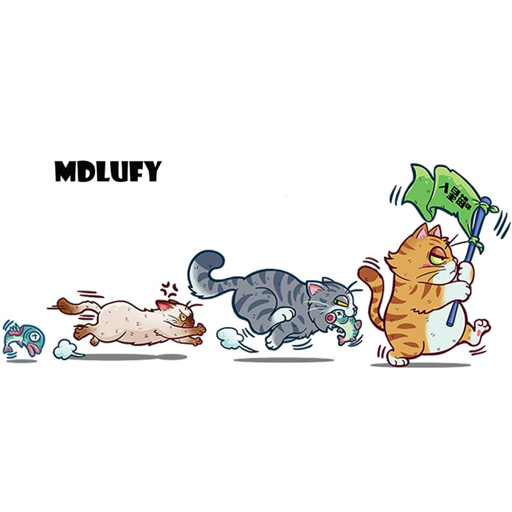 MDLUFY Car Sticker Cartoon Cat Cat Cartoon Waterproof Funny Sticker for Cars and Motorcycles