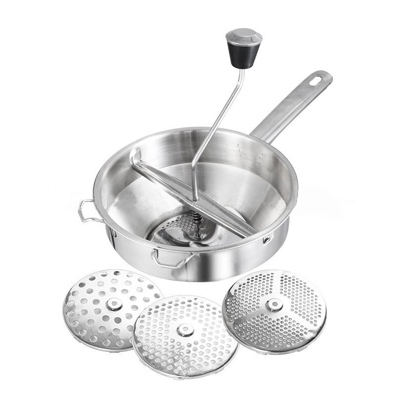 Potato Masher Ricer Stainless Tool Mill Manual Fruit Potatoes Steel Mashed Presser Juicer Press Vegetables Garlic Squeezer Hand