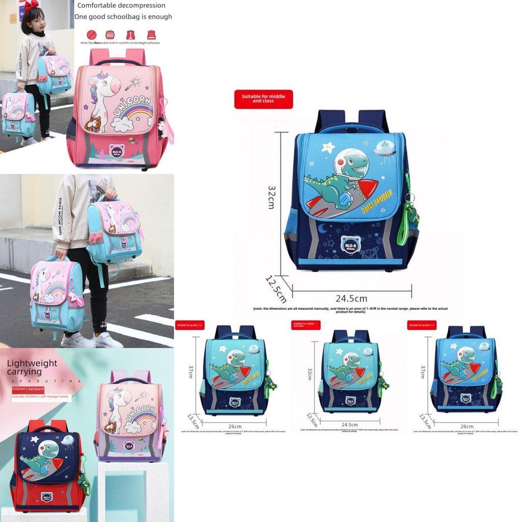 Large Capacity Waterproof Unicorn Cartoon Canvas Backpack For Kids With Breathable Design