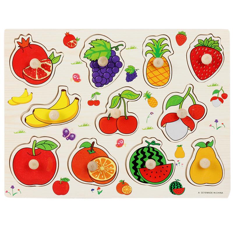 Mushroom Peg Montessori Wooden Puzzle: Letters, Numbers, Fruits & Shapes for Early Learning