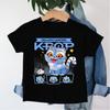 New KPop Demon Hunters Saja Boys Cartoon Boys T-shirt Round Neck Print Fashion Casual Top Children's T-shirt Kids Clothing