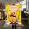 1 Stück One-Punch Man Aufdruck Flanelldecke, Hohe Qualität für Alle Jahreszeiten, Heimdekoration, Wärme und Komfort, Perfekt für Weihnachtsgeschenke