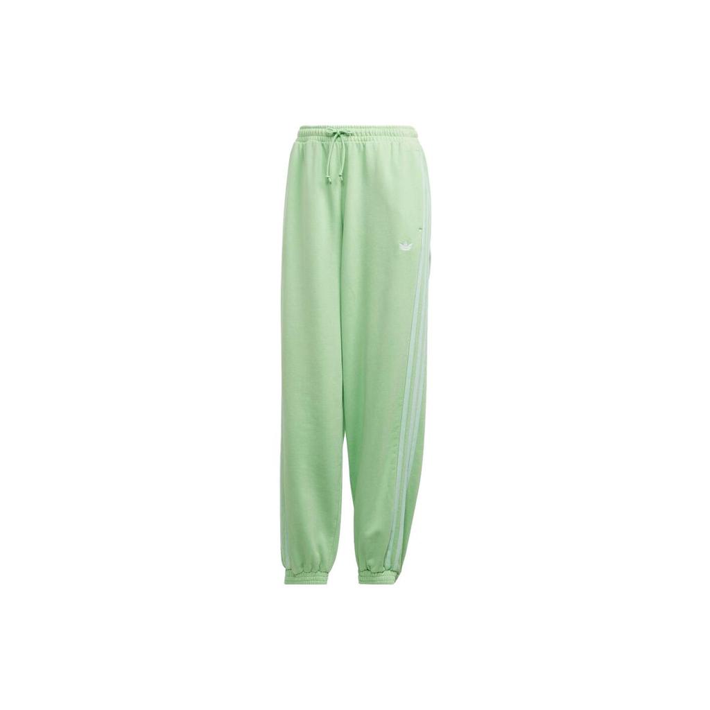 Adidas Originals Trefoil Logo Embroidered Side Stripe Joggers Women Joggers Mint-Green IP7138