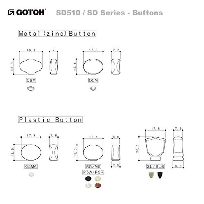 GOTOH SD90-MG-T-SL-L3R3-N Guitar Tuning Pegs