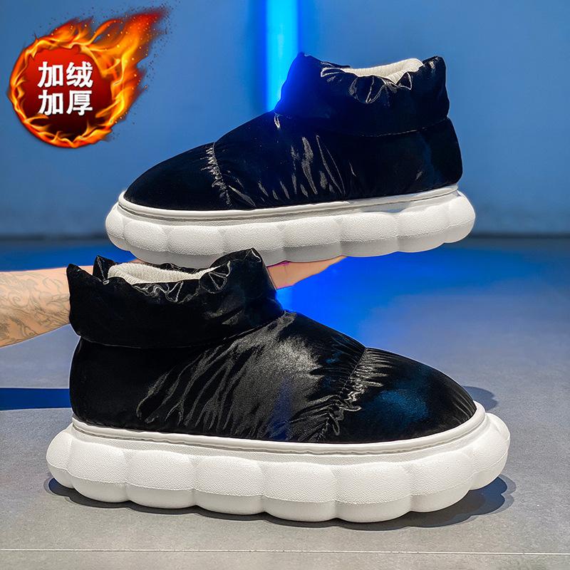 Snow boots winter waterproof and cold-proof sports and leisure outdoor piled thickened warm bread cotton boots