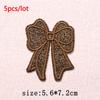 5Pcs/Lot Glitter Butterfly Bow Iron on Patches - Embroidered Patches on Clothes Bags Hats Jackets Decor