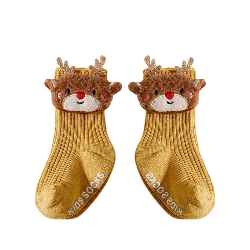 

0-36 месяцев Детские носки для девочек и мальчиков Рождественские носки Милые Осенне-зимние Нескользящие носки Мягкие Легкие Длинные носки для детей Подарок на Новый год 6-18M