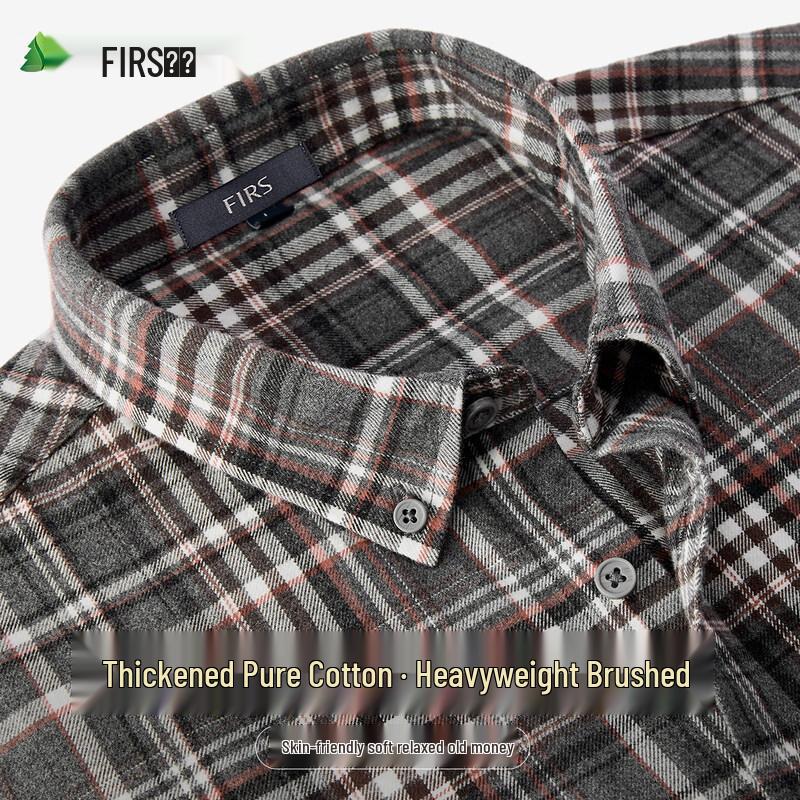 Мужская фланелевая рубашка в клетку с длинным рукавом Shanshan 2XL