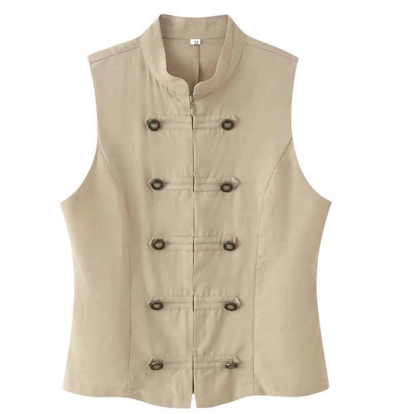 INS Trendy Women's Sleeveless Stand Collar Vest Top
