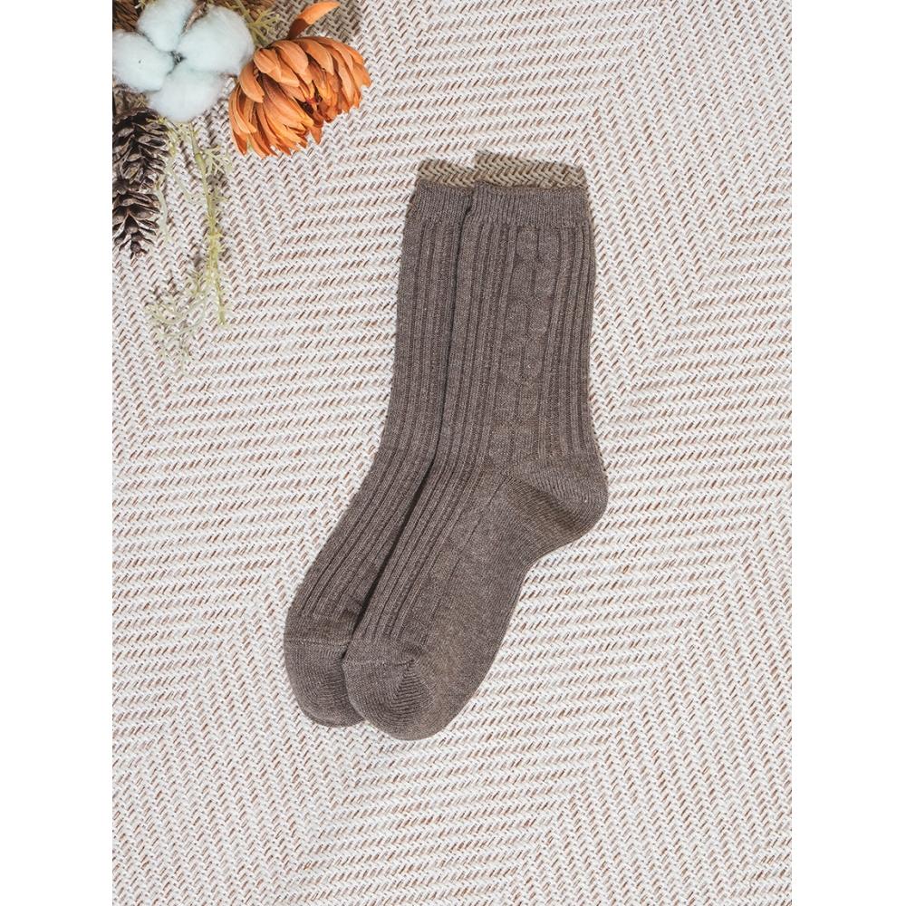 

DaiSo женские носки S Dotome с длинным воротом коричневые