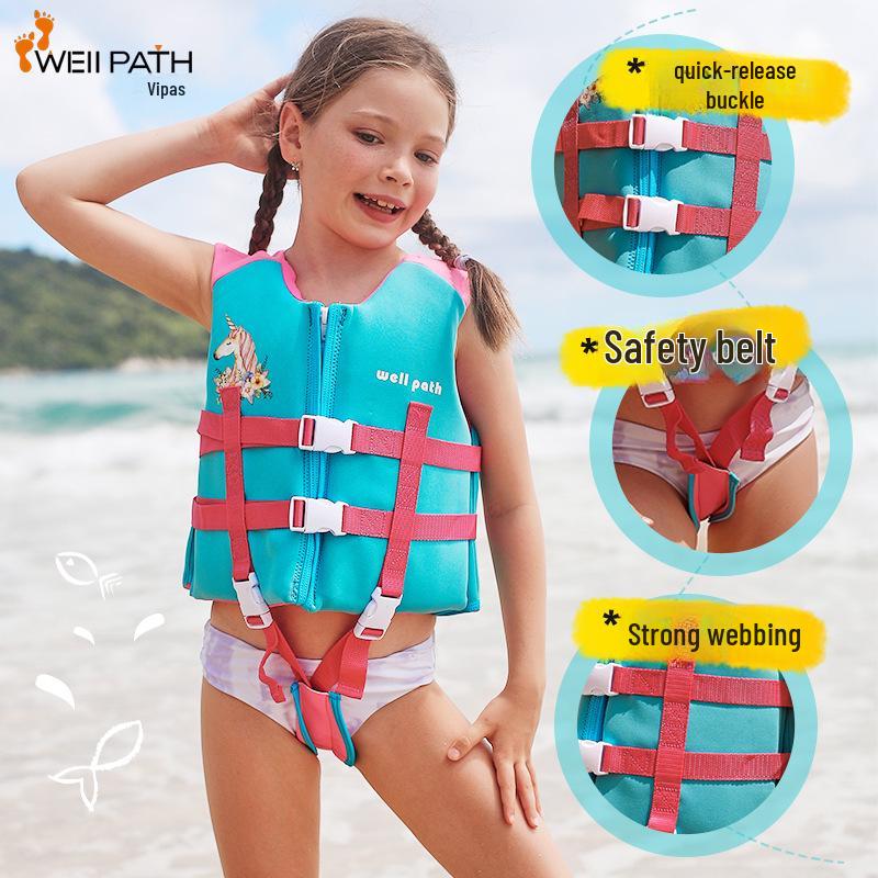 WellPath Kids' Inflatable Life Jacket & Swimsuit Combo