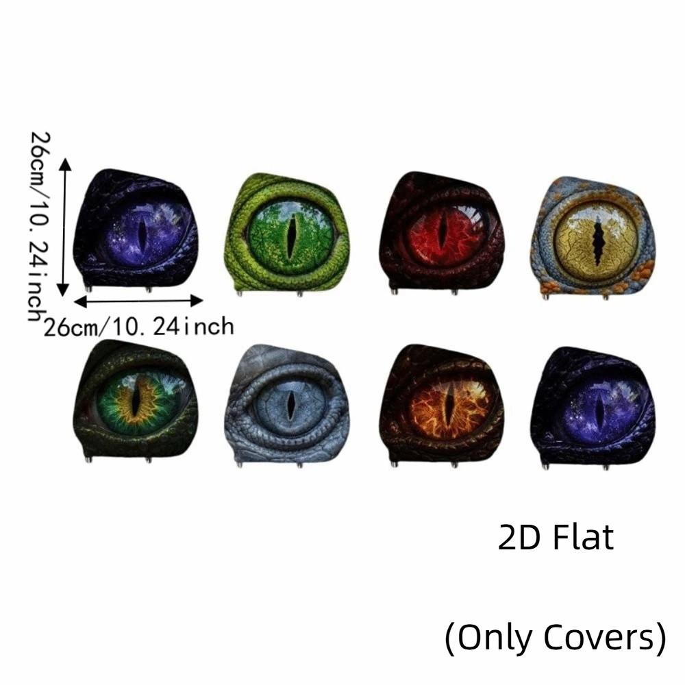 2PCS Simulation Dragon's Eye Car Pillowcase Car Seat Headcover Gift for Car Lover
